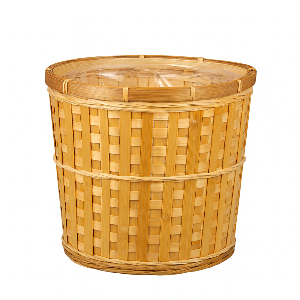 HARD WICKER POT COVER - 10" - Natural