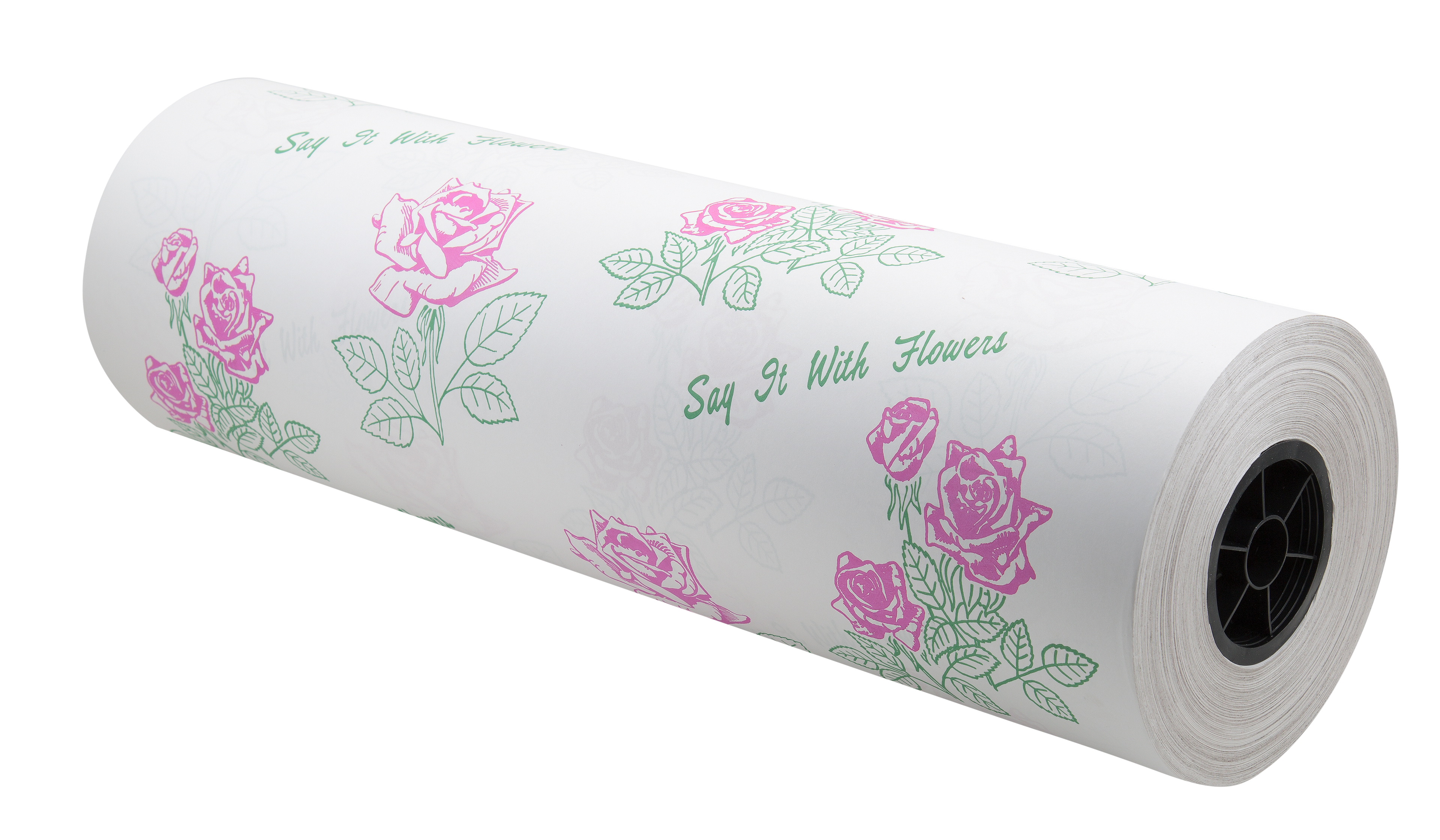ROSE SAY IT WITH FLOWERS PAPER - 24" - White/Pink