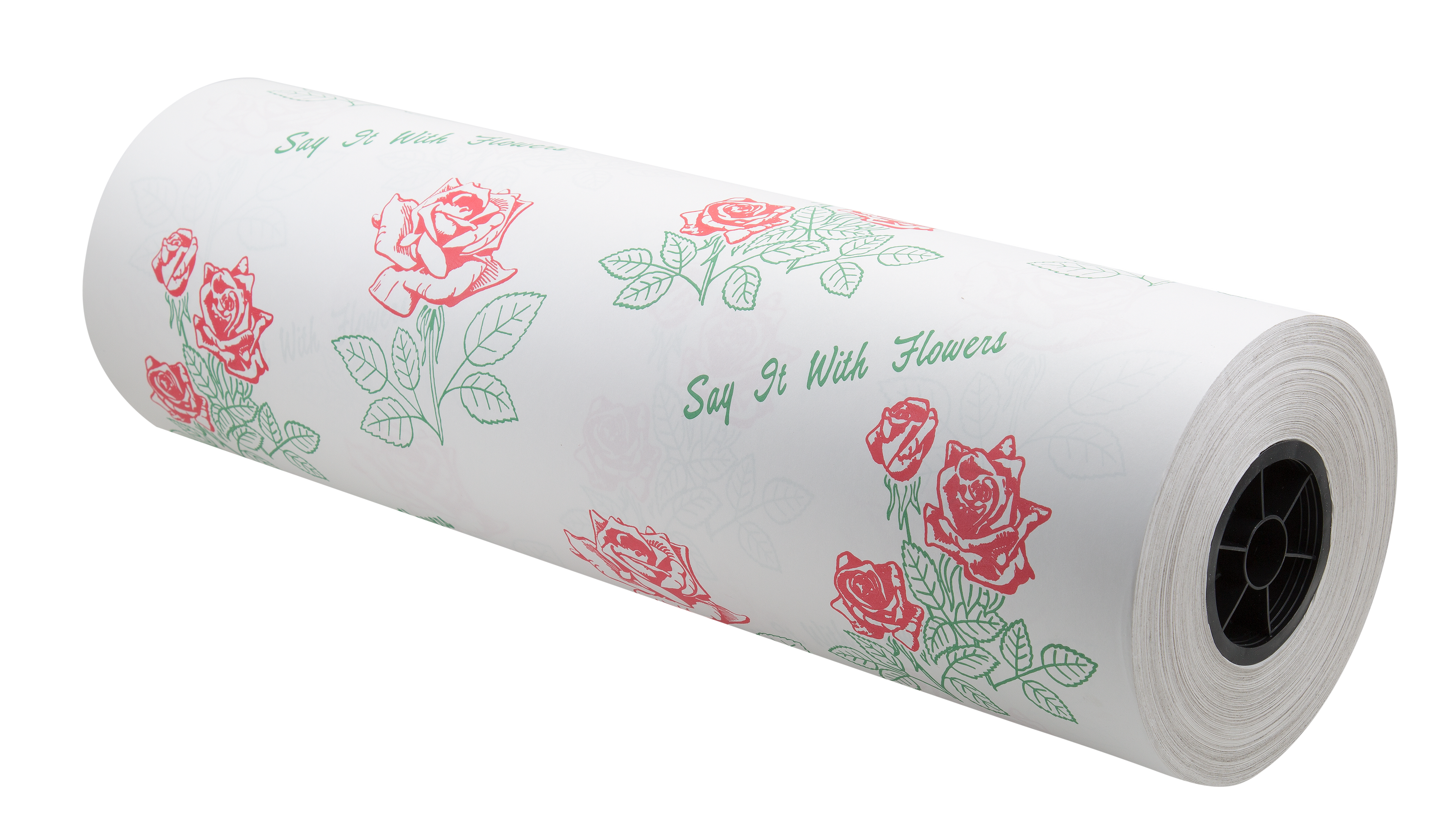 ROSE SAY IT WITH FLOWERS PAPER - 24" - White/Red