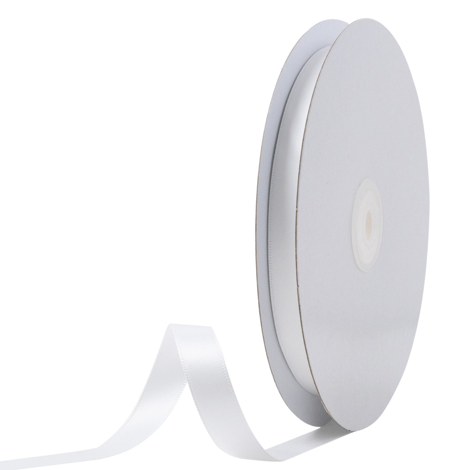 DOUBLE FACED SATIN RIBBON | 50-Yards Per Roll - 1/2" - White