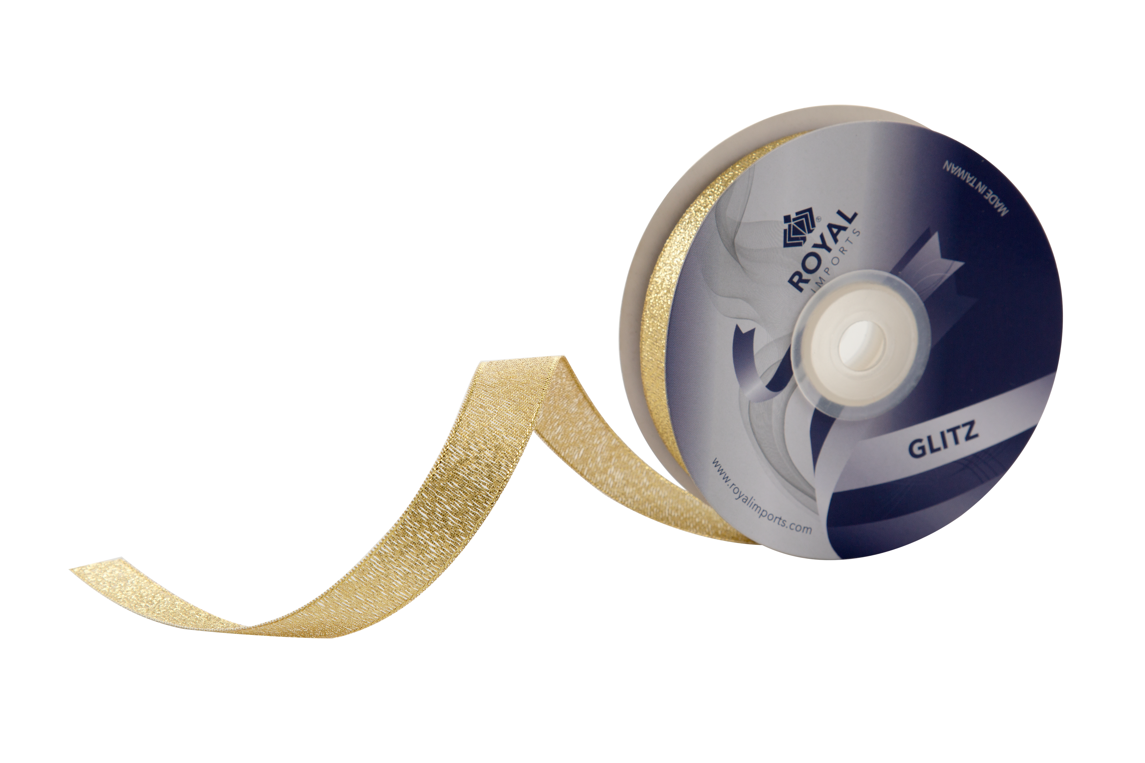 METALLIC RIBBON | 25-Yards per Roll - 5/8" - Gold