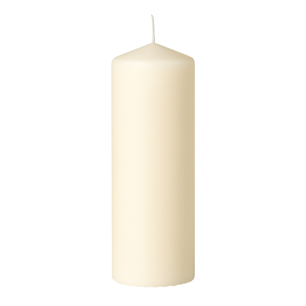 PILLAR CANDLE - 3" × 9" - Ivory - 12-Piece per Pack