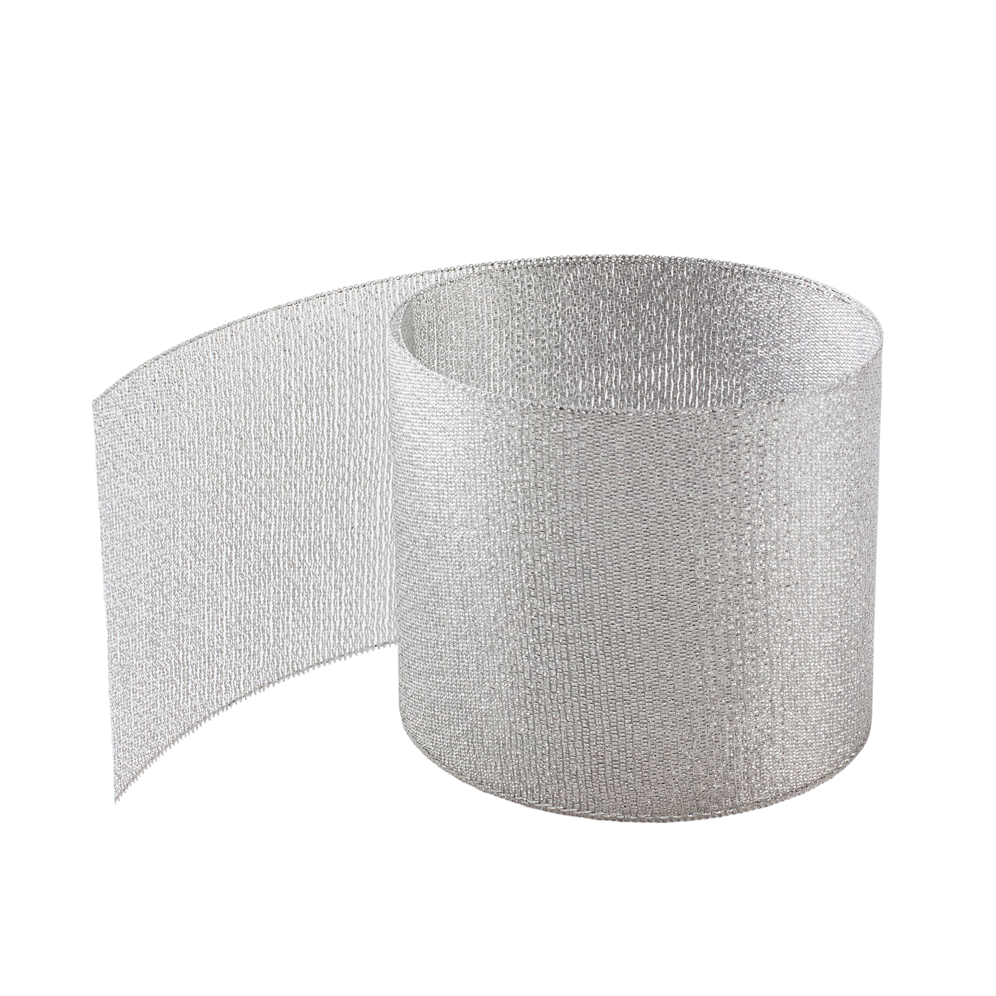 METALLIC RIBBON | 25-Yards per Roll - 2 1/2" - Silver
