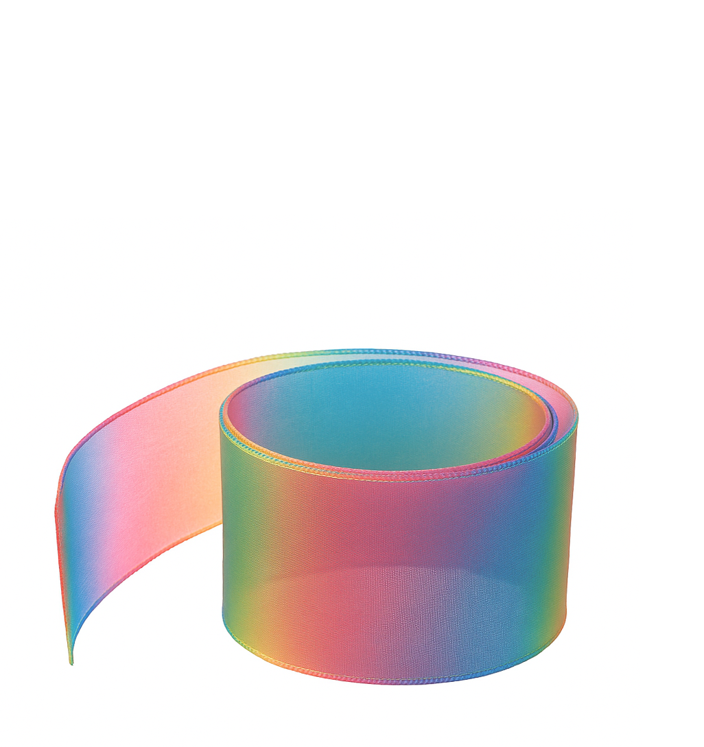 RAINBOW WIRED SHEER RIBBON - 50-Yards per Roll/ 12-Rolls per Case