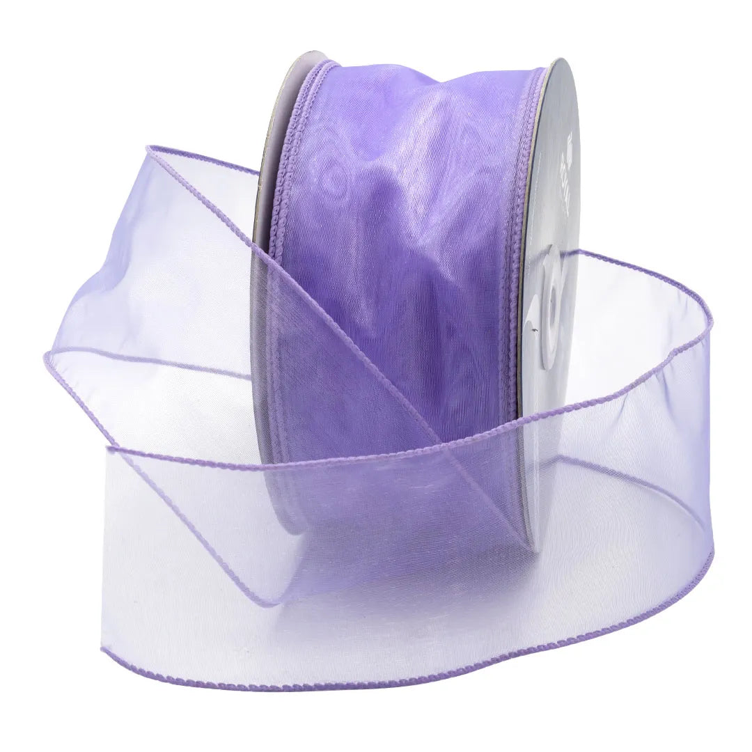 WIRED SHEER RIBBON | 50-Yards per Roll - 2 1/2" - Lavender