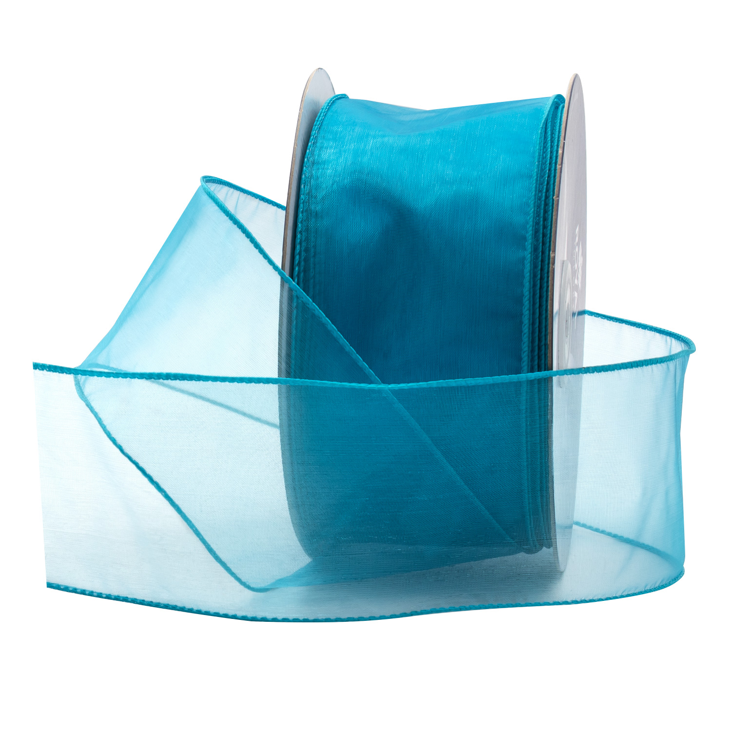 WIRED SHEER RIBBON | 50-Yards per Roll - 2 1/2" - Turquoise
