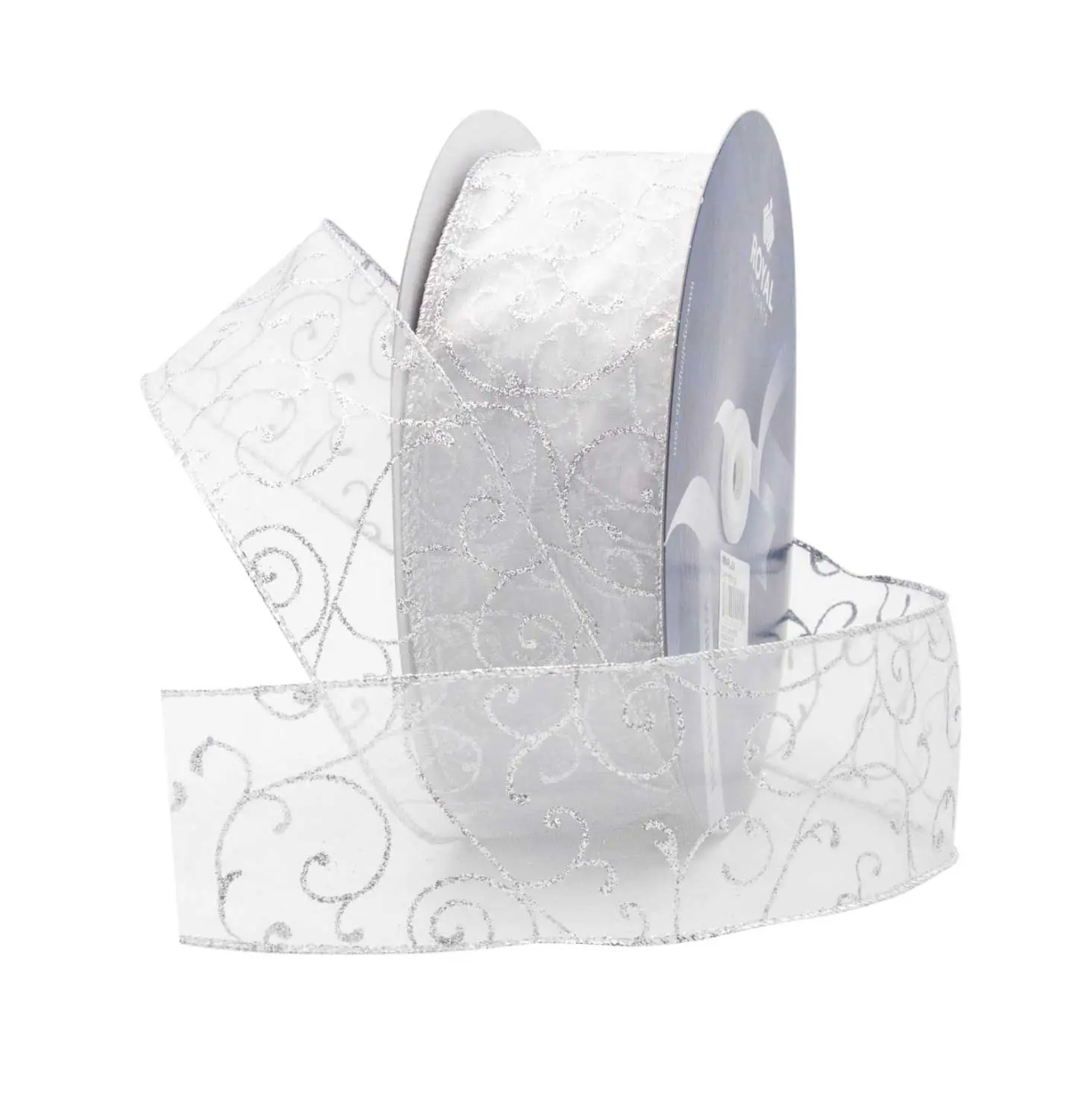 SWIRL RIBBON | 50-Yards per Roll - Silver