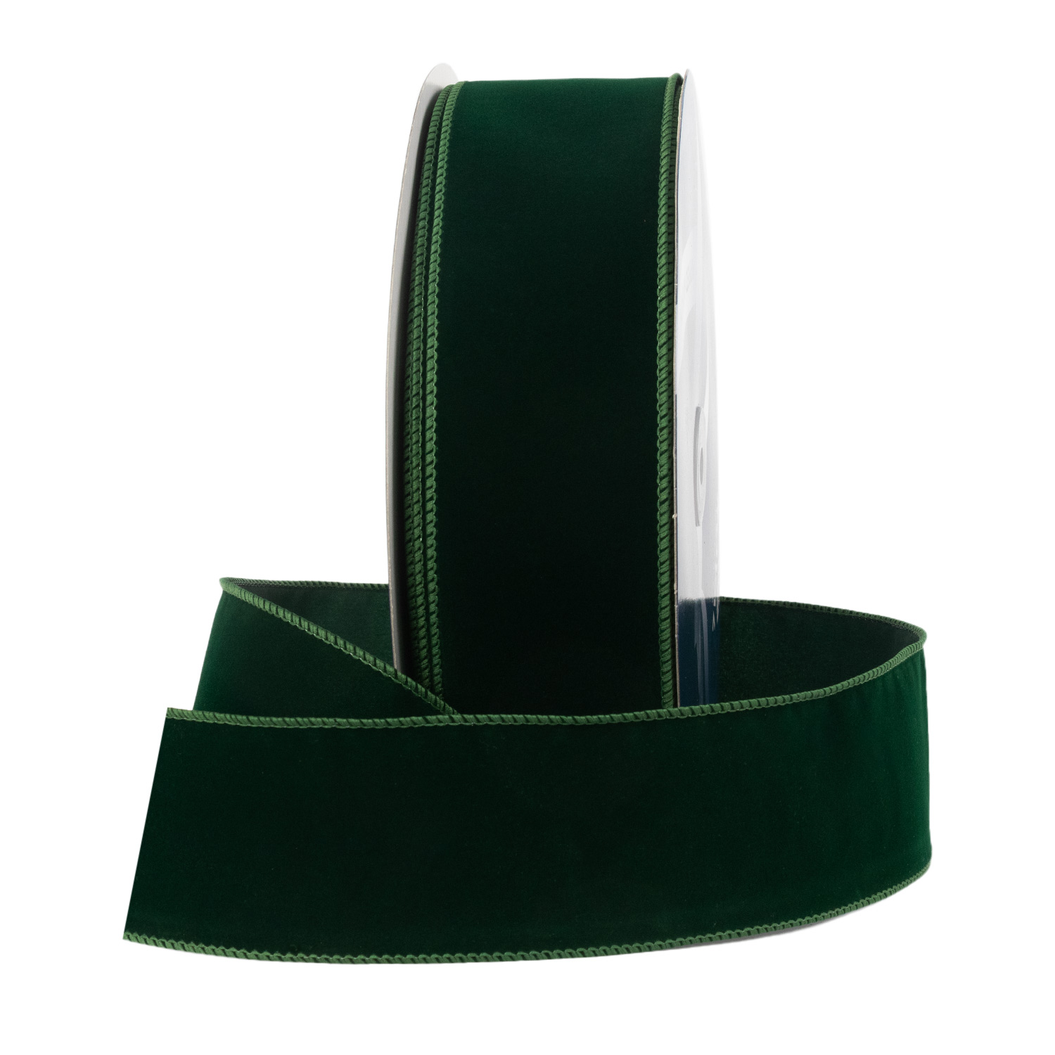 WIRED VELVET RIBBON - 2 1/2" - Green - 50-Yards per Roll/ 12-Rolls per Case