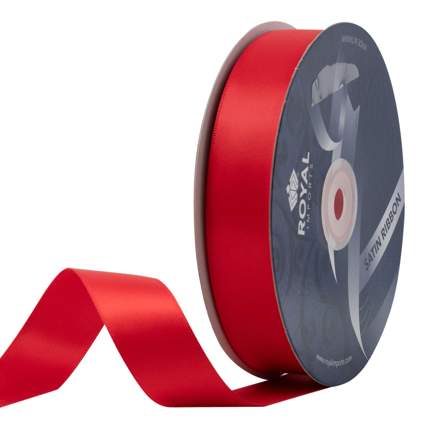 DOUBLE FACED SATIN RIBBON | 50-Yards Per Roll - 1" - Red