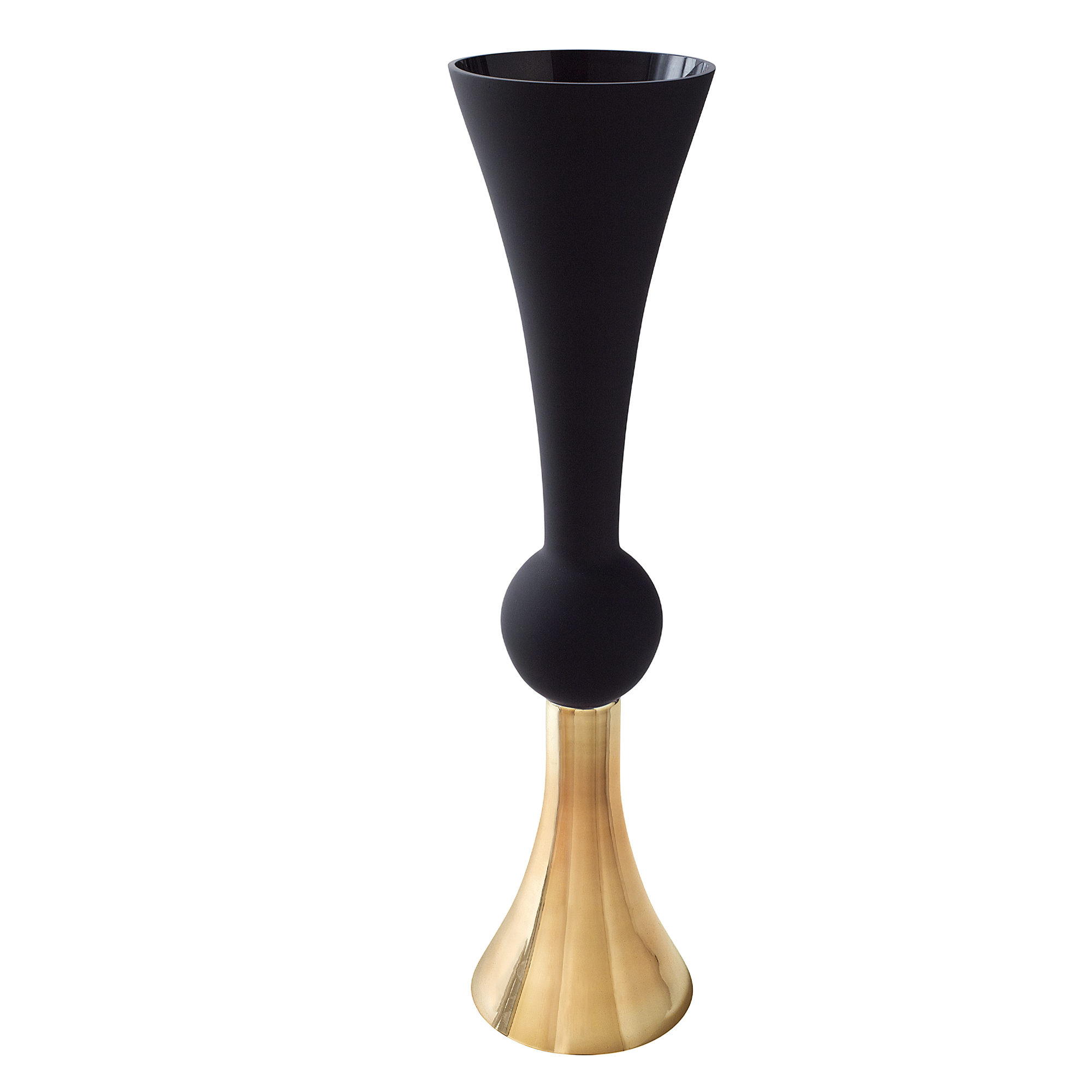 TRUMPET VASE ORB PEDESTAL - 5.5" × 24"
