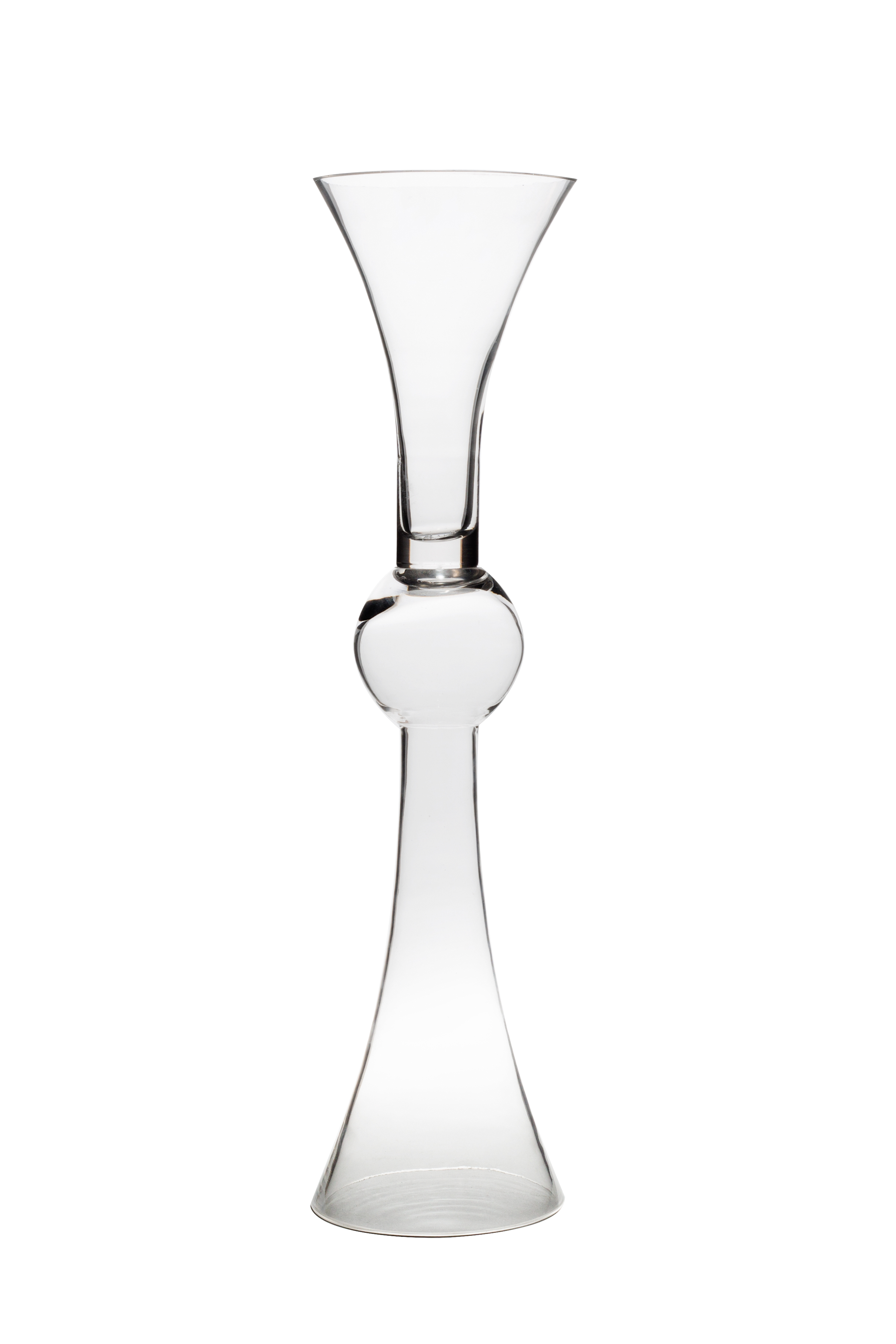 TRUMPET VASE ORB PEDESTAL - 6" × 24"