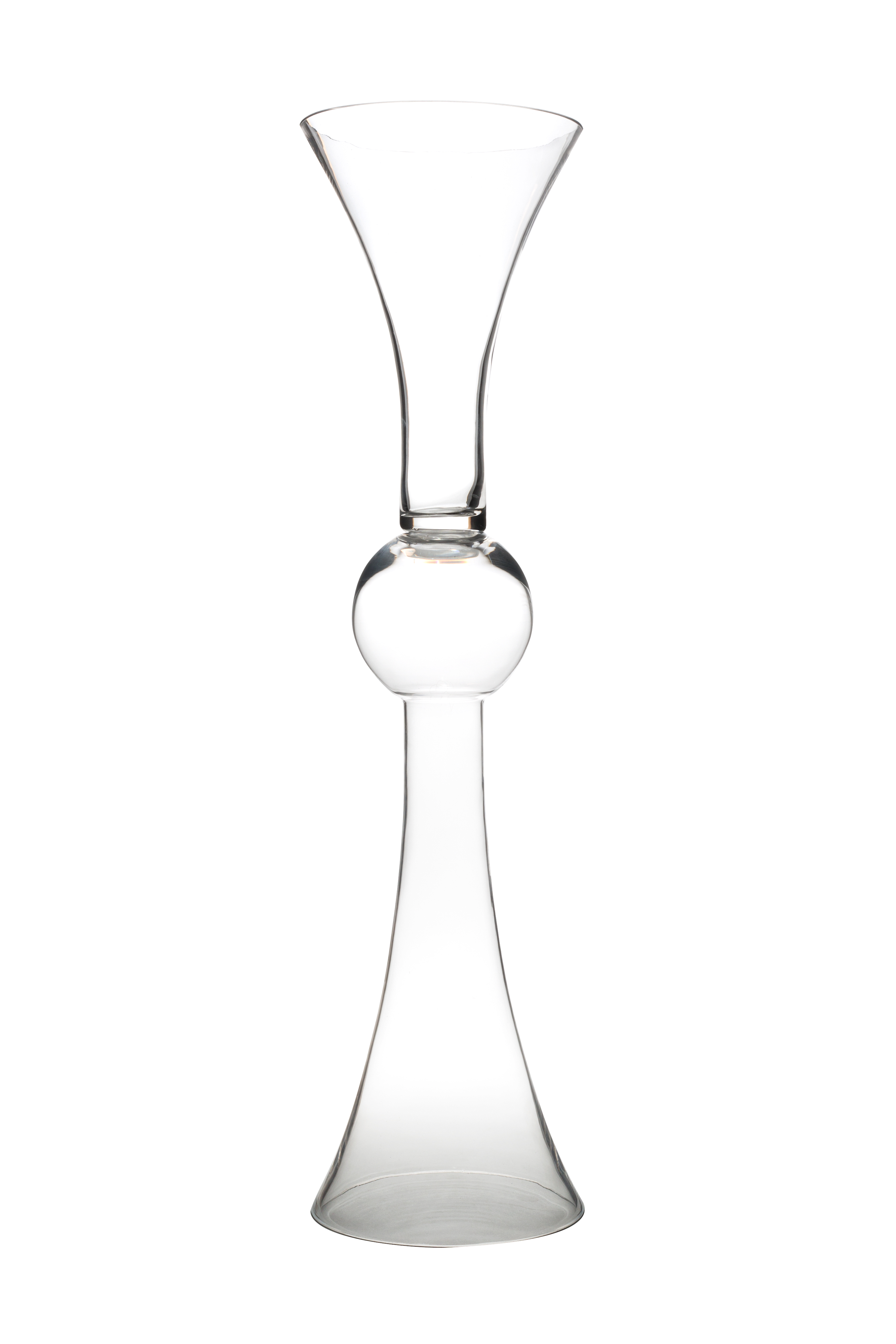 TRUMPET VASE ORB PEDESTAL - 7" × 29"
