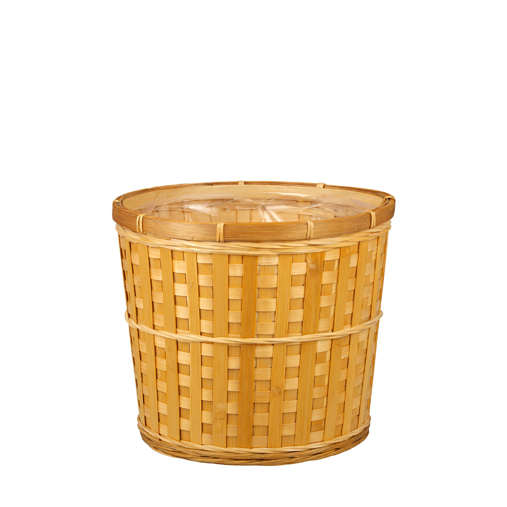 HARD WICKER POT COVER - 6" - Natural