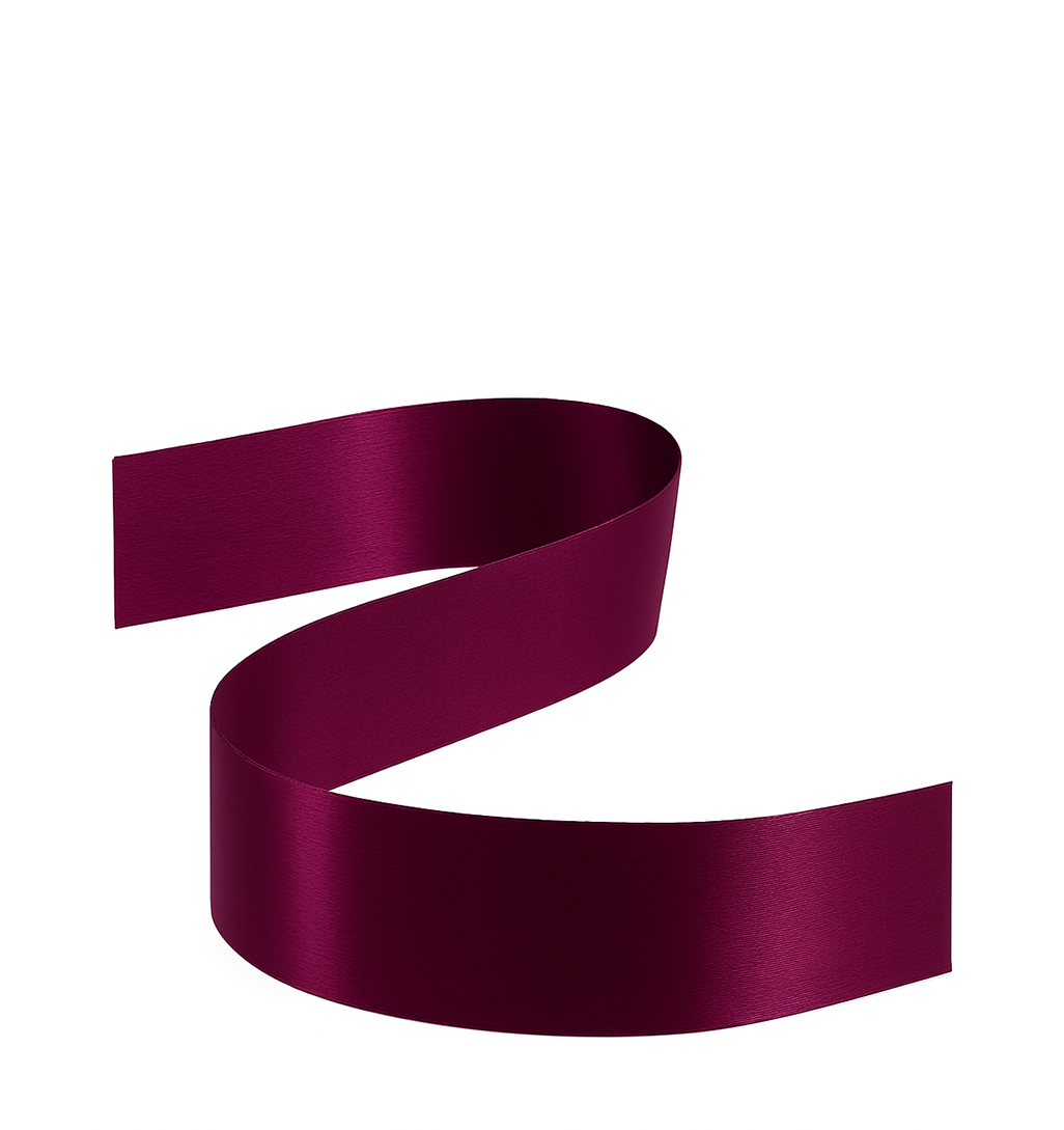 DOUBLE FACED SATIN RIBBON | 50-Yards Per Roll - 1 1/2" - Burgundy