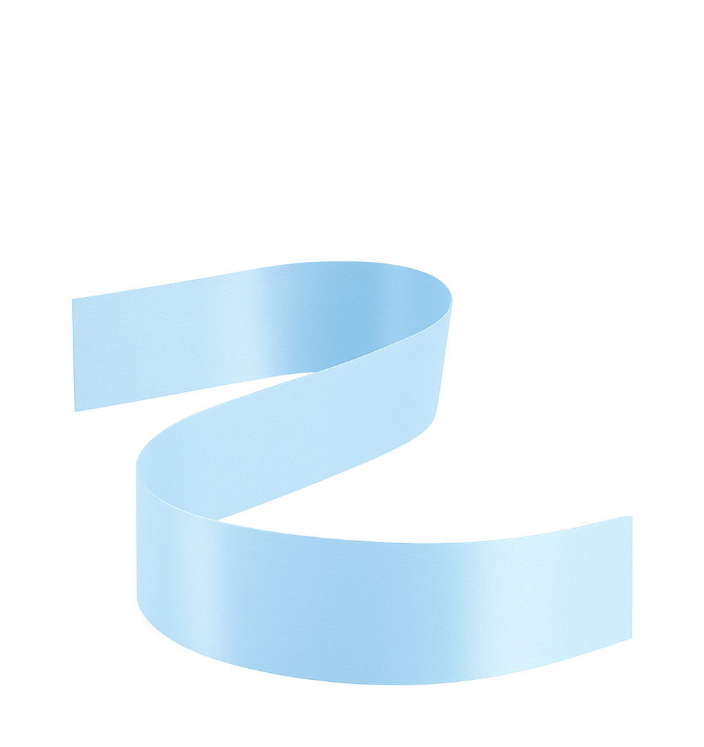 DOUBLE FACED SATIN RIBBON | 50-Yards Per Roll - 1 1/2" - Baby Blue