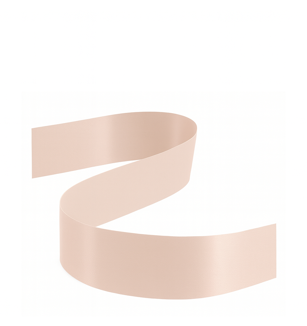 DOUBLE FACED SATIN RIBBON | 50-Yards Per Roll - 1 1/2" - Champagne