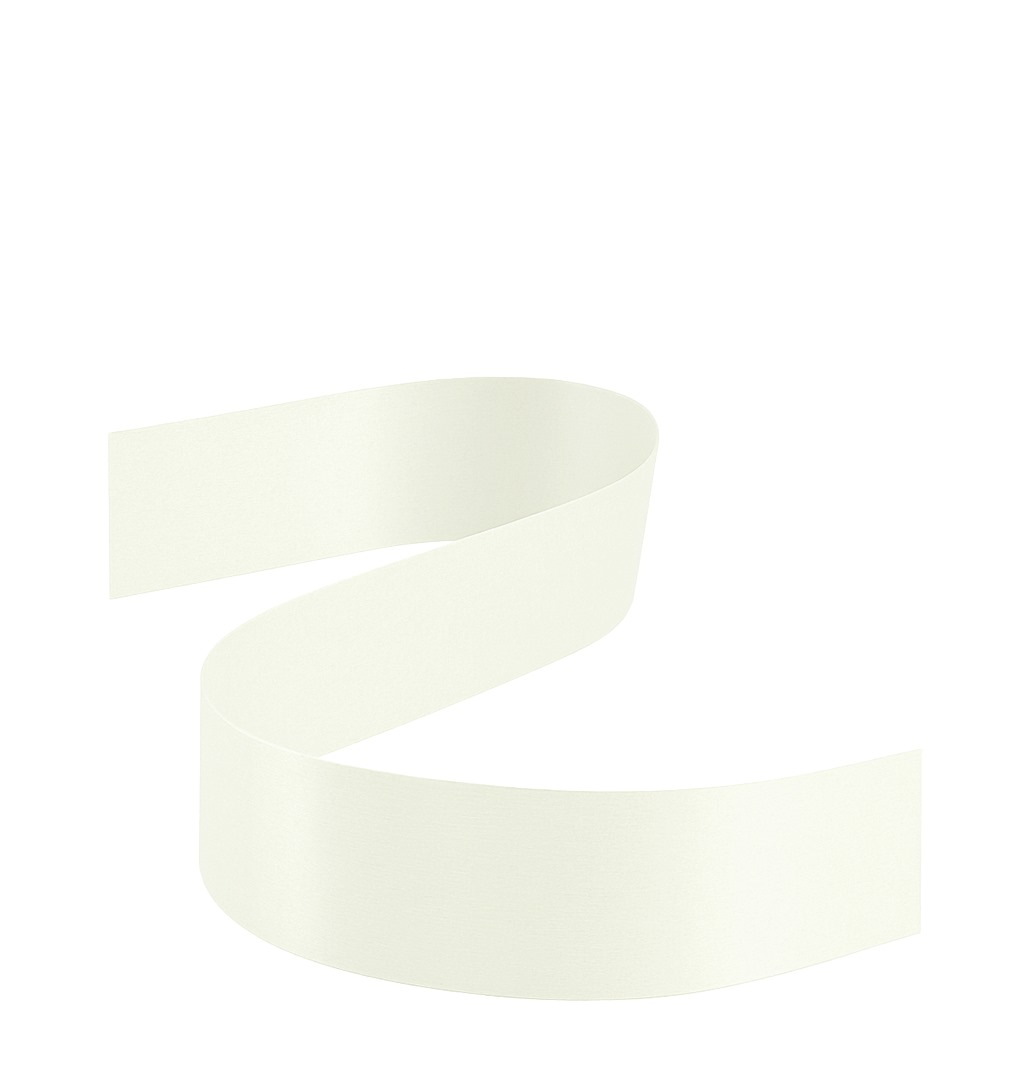 DOUBLE FACED SATIN RIBBON | 50-Yards Per Roll - 1 1/2" - Ivory