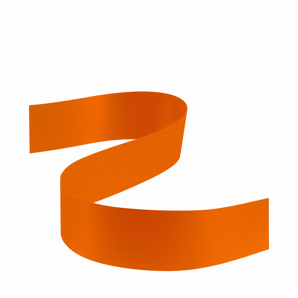 DOUBLE FACED SATIN RIBBON | 50-Yards Per Roll - 1 1/2" - Orange