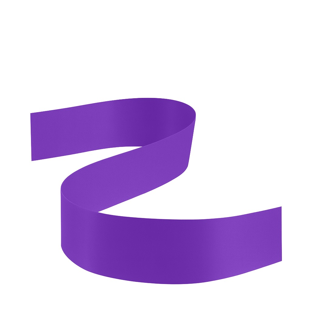 DOUBLE FACED SATIN RIBBON | 50-Yards Per Roll - 1 1/2" - Purple