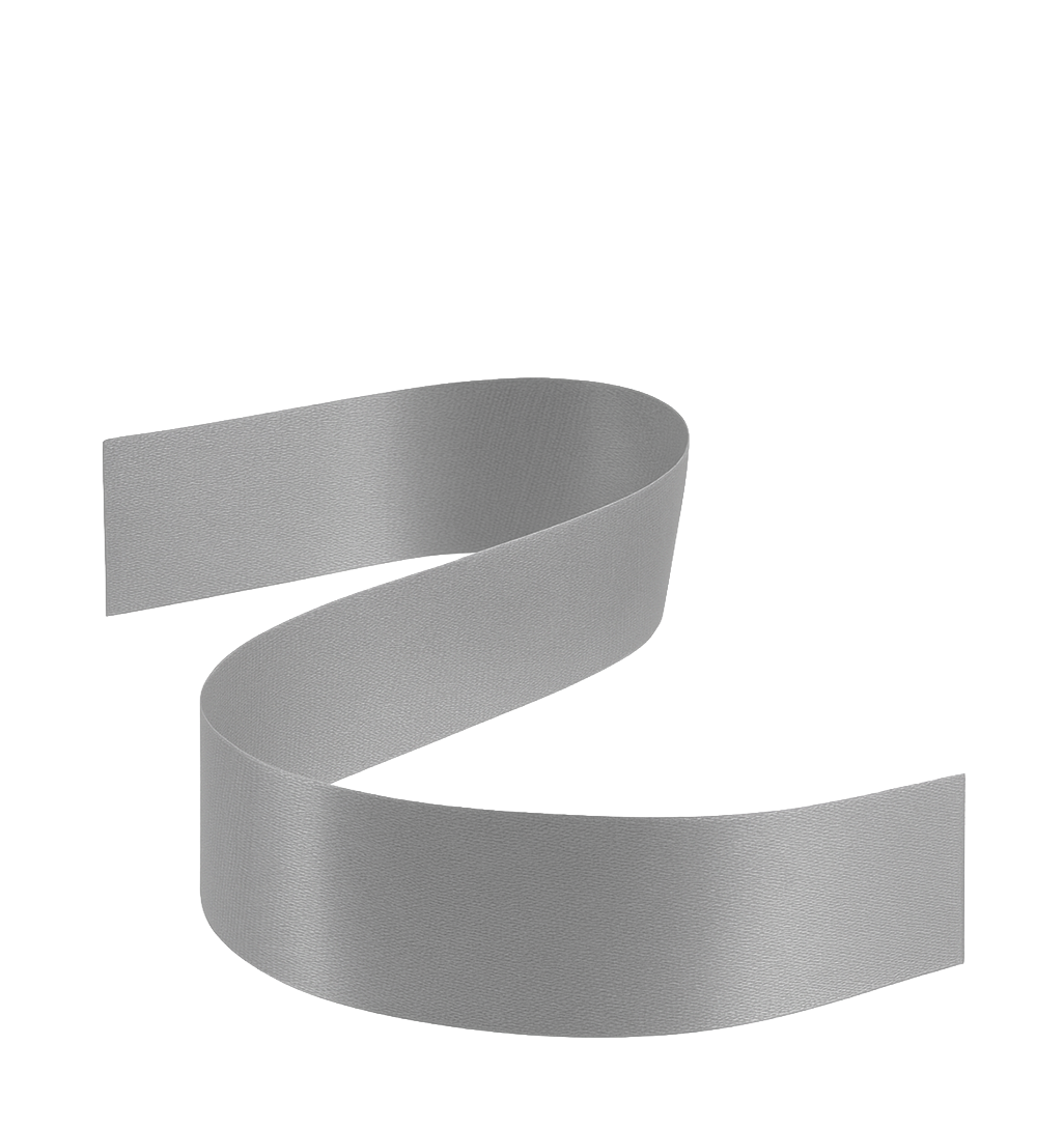 DOUBLE FACED SATIN RIBBON | 50-Yards Per Roll - 1 1/2" - Silver