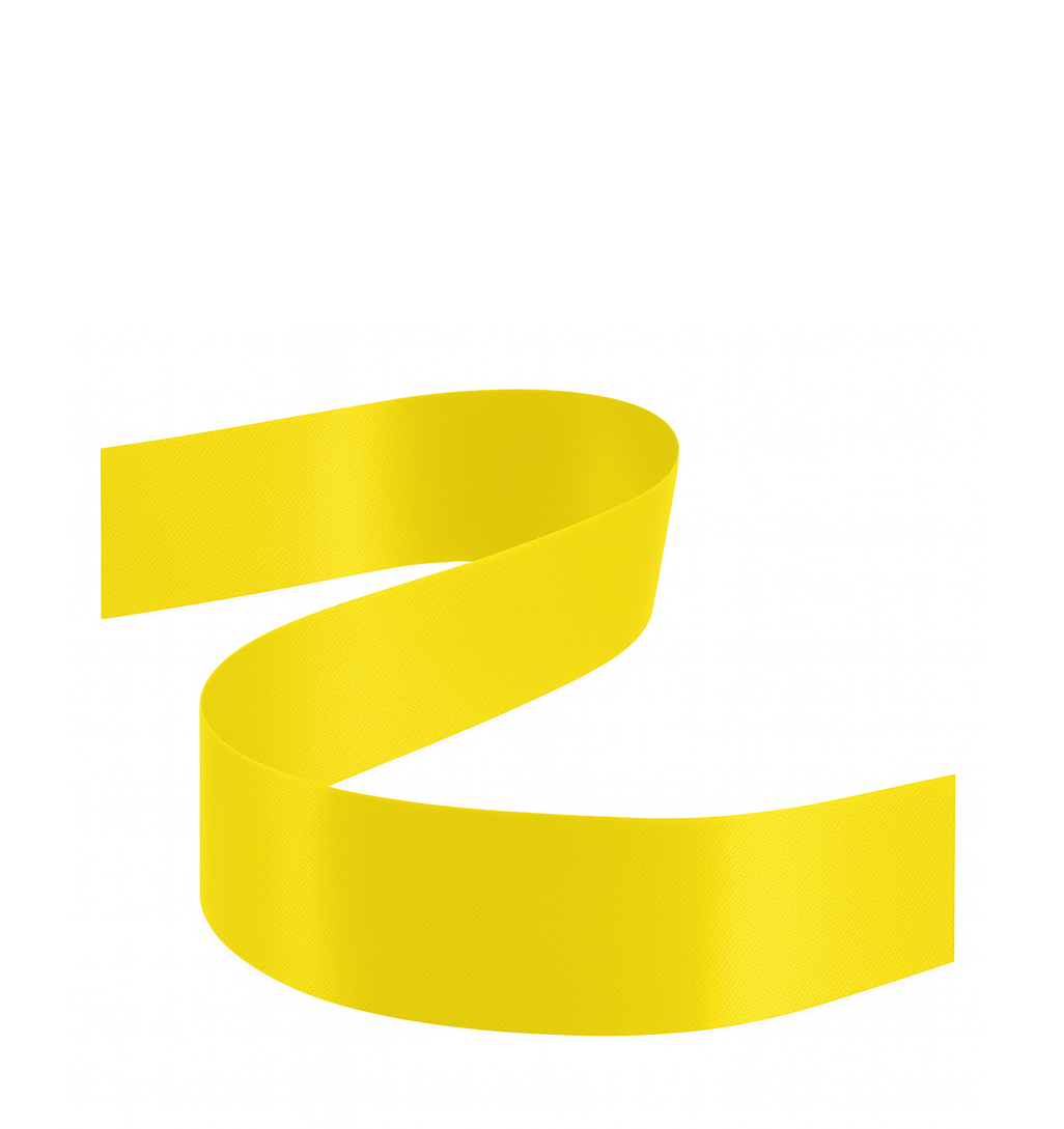 DOUBLE FACED SATIN RIBBON | 50-Yards Per Roll - 1 1/2" - Yellow