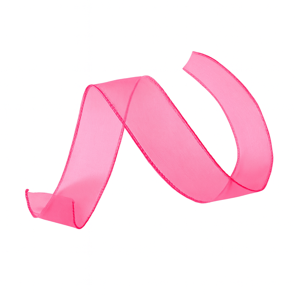 WIRED SHEER RIBBON | 50-Yards per Roll - 1 1/2" - Fuchsia