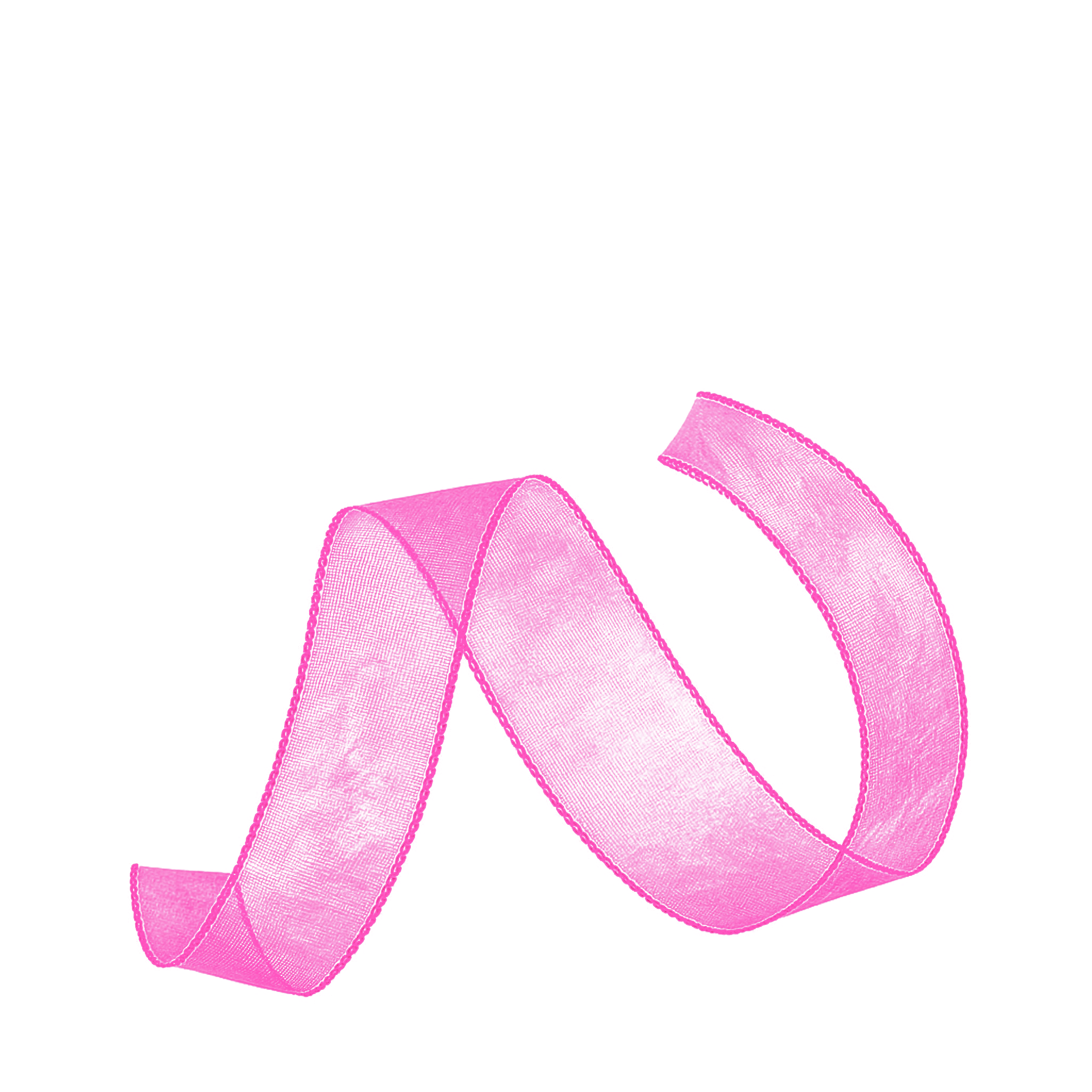 WIRED SHEER RIBBON | 50-Yards per Roll - 1 1/2" - Hot Pink
