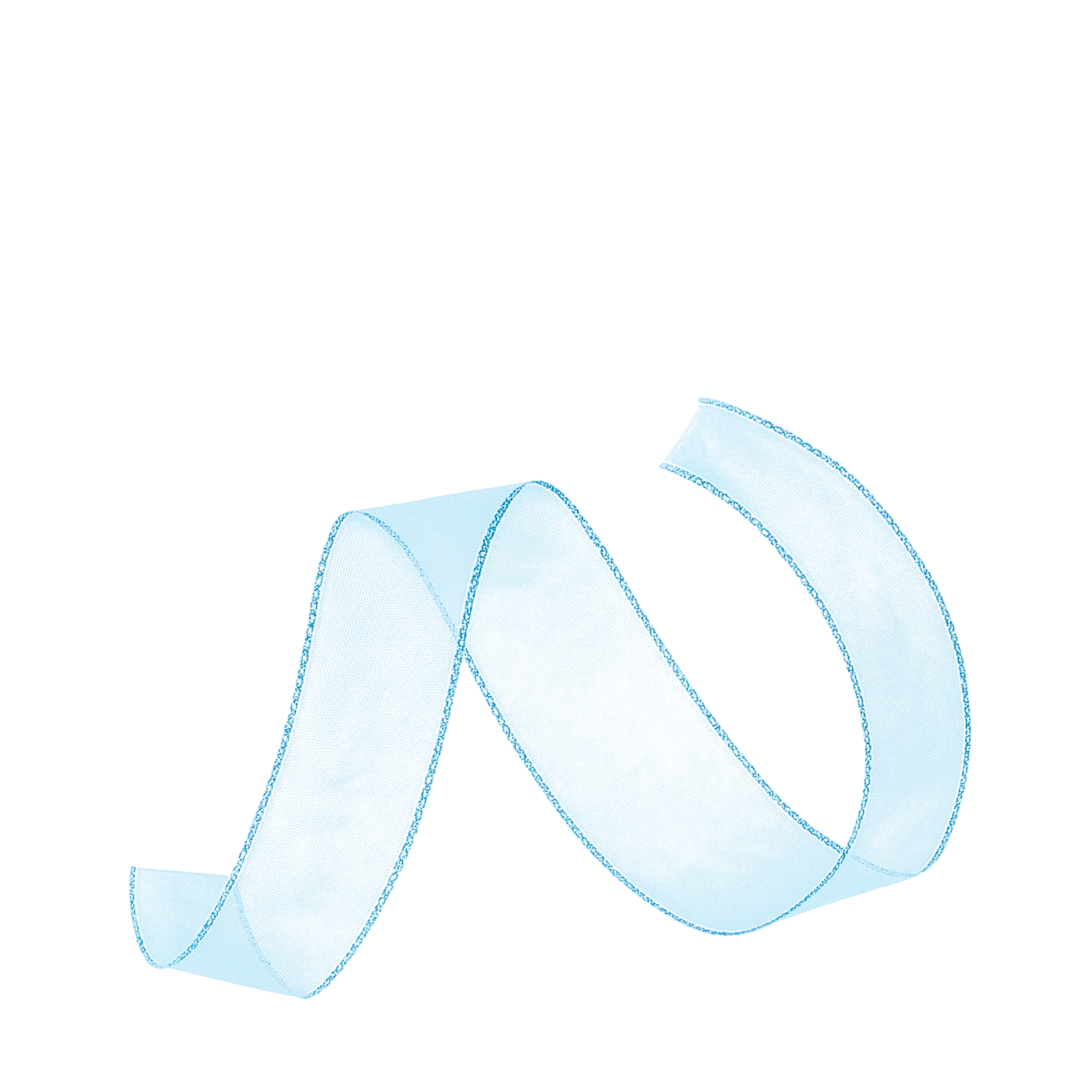 WIRED SHEER RIBBON | 50-Yards per Roll - 1 1/2" - Light Blue