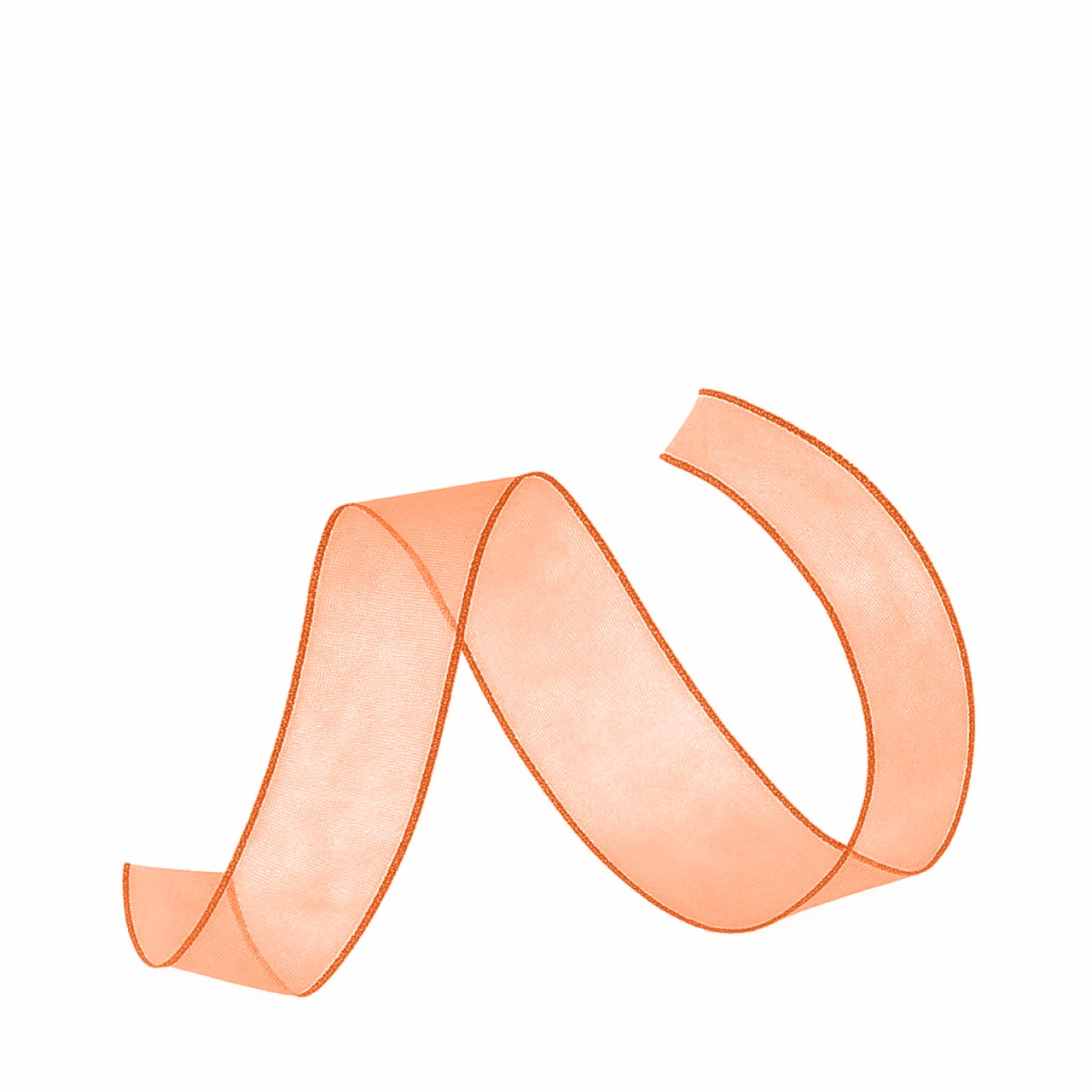 WIRED SHEER RIBBON | 50-Yards per Roll - 1 1/2" - Orange
