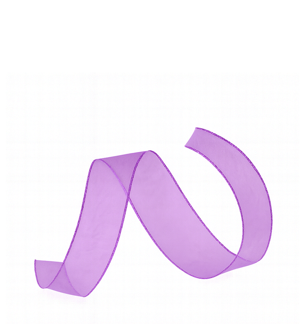 WIRED SHEER RIBBON | 50-Yards per Roll - 1 1/2" - Plum