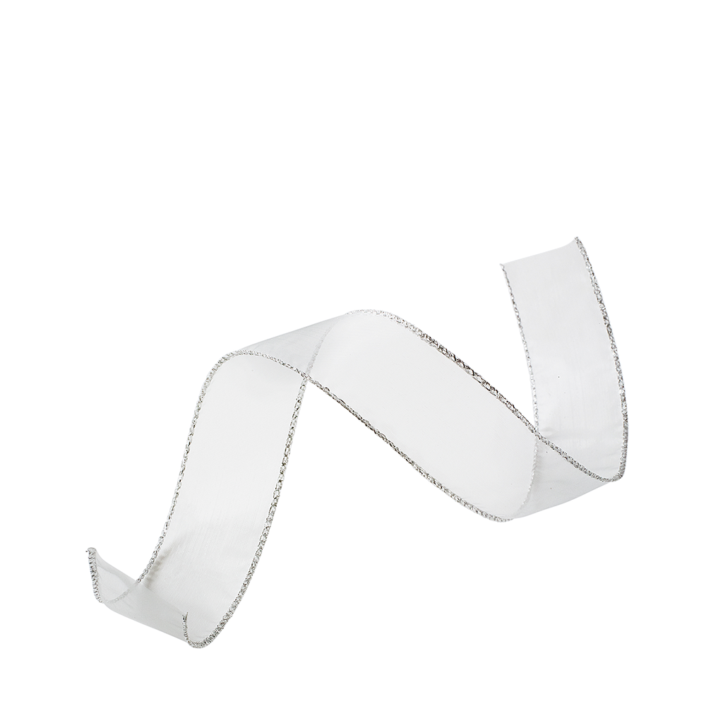 WIRED SHEER RIBBON | 50-Yards per Roll - 1 1/2" - Silver