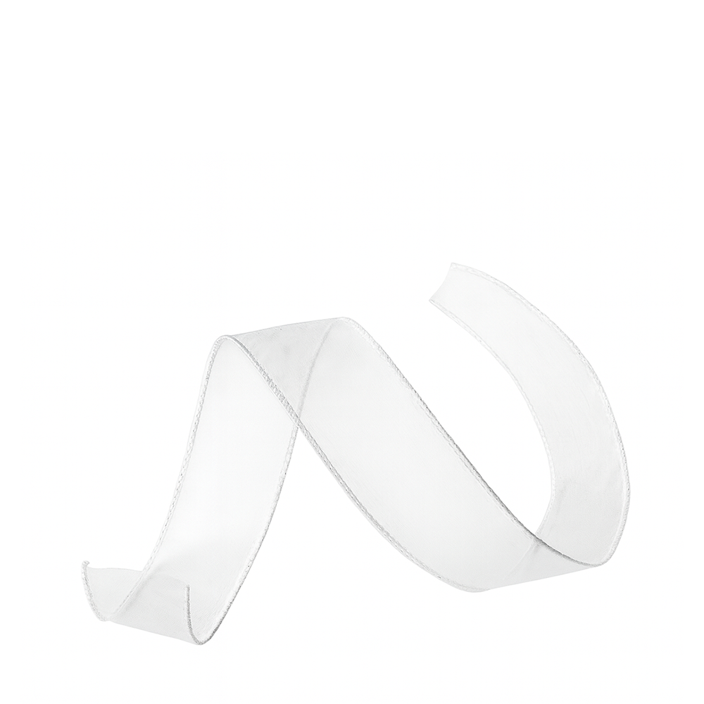 WIRED SHEER RIBBON | 50-Yards per Roll - 1 1/2" - White