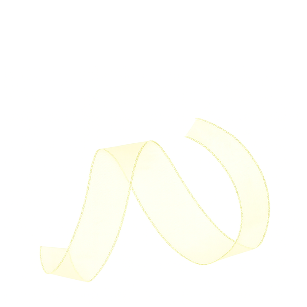 WIRED SHEER RIBBON | 50-Yards per Roll - 1 1/2" - Yellow