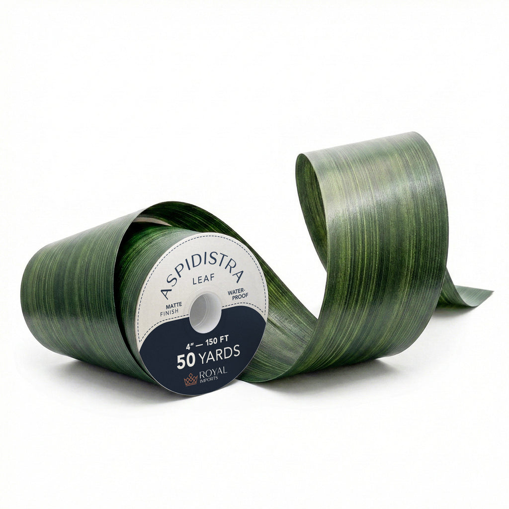 ASPIDISTRA GREEN LEAF RIBBON | 50-Yards Per Roll