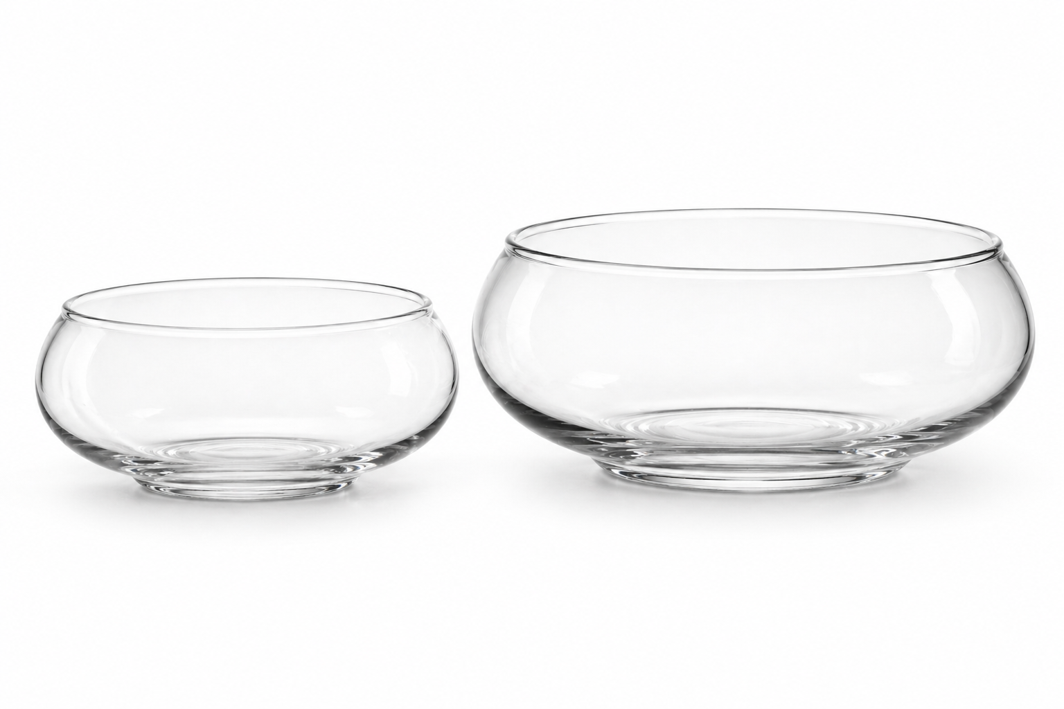 8" X 3" & 9.5" X 4" BASIN VASE, SET OF 2
