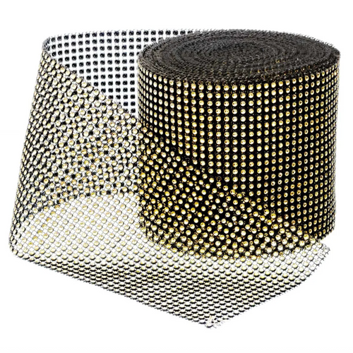BLING WRAP | 10-Yards per Roll - Black/Gold