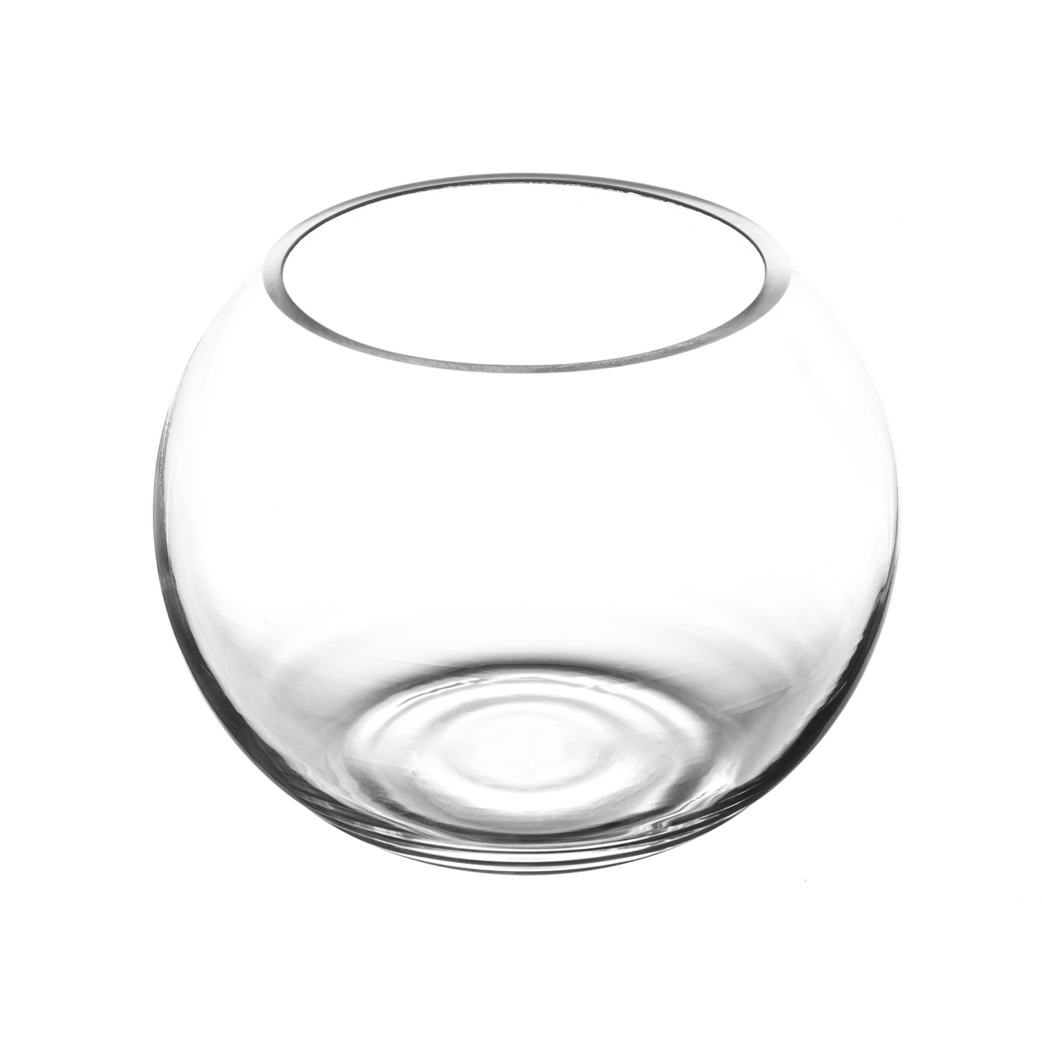 GLOBE VASE - 6.5" × 10" - Clear