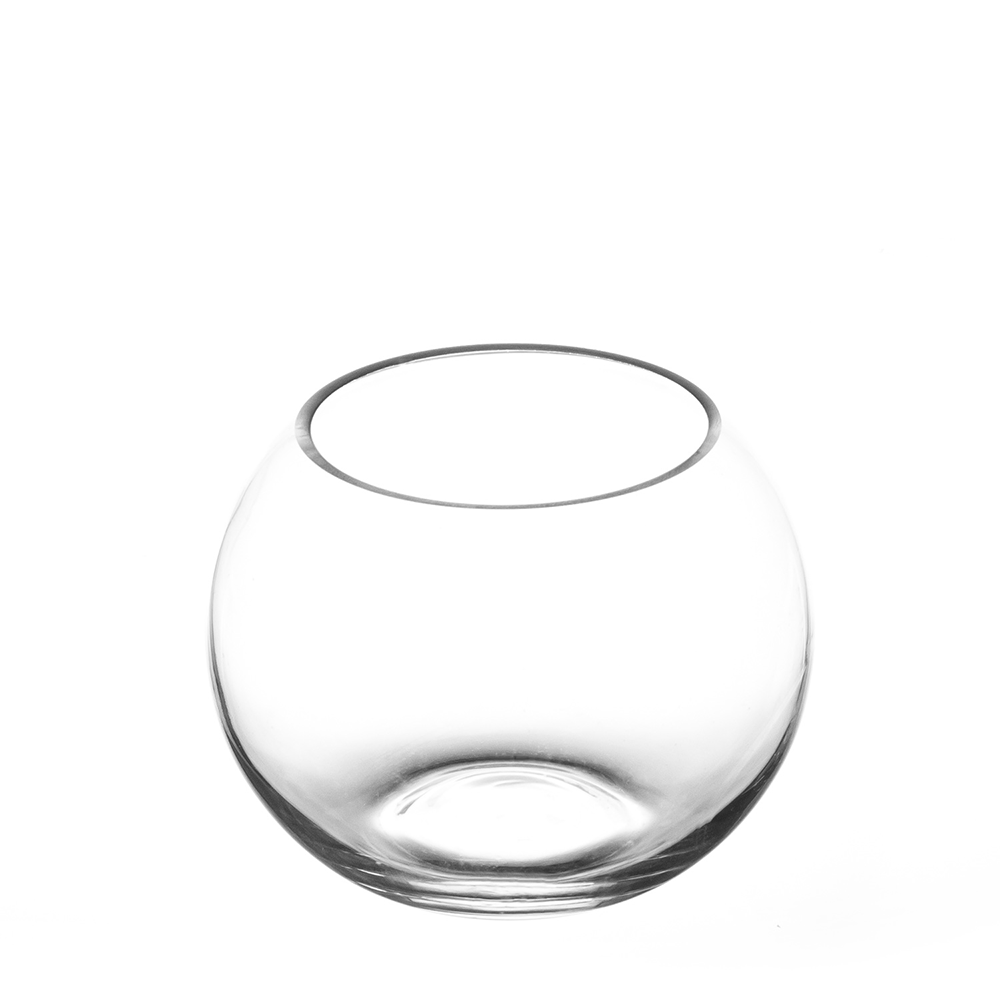 GLOBE VASE - 5" × 8" - Clear
