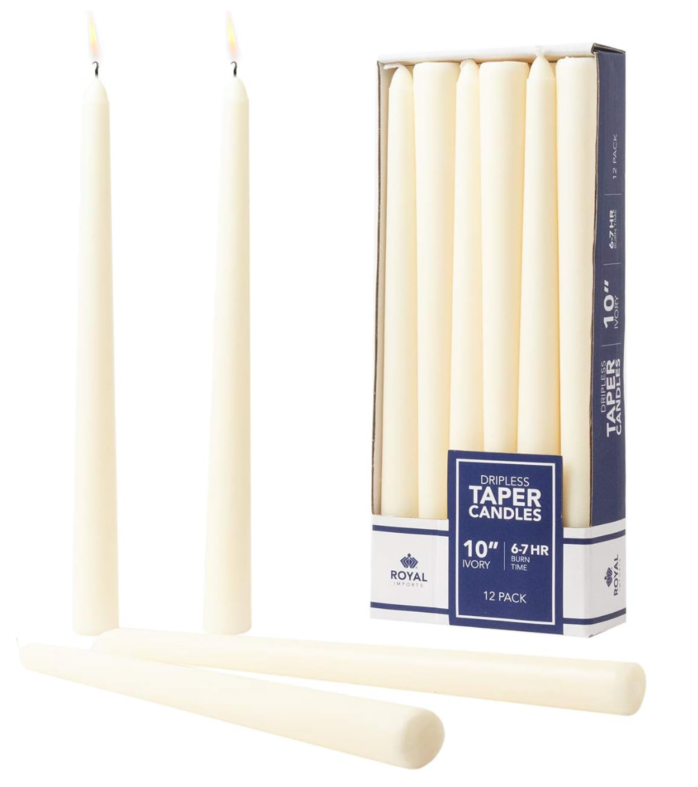 TAPER CANDLE - 0.8" × 10" - Ivory