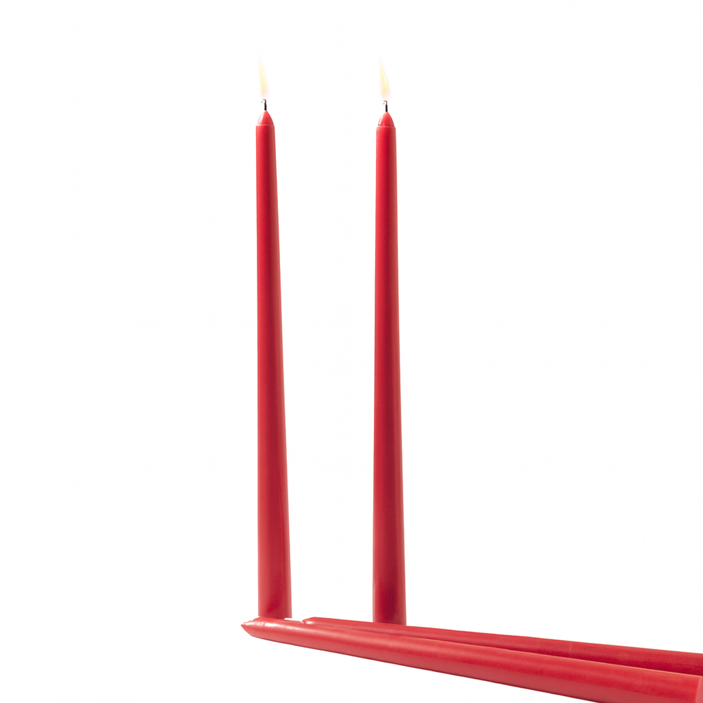 TAPER CANDLE - 0.8" × 12" - Red