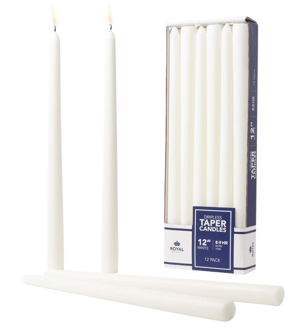 TAPER CANDLE - 0.8" × 12" - White