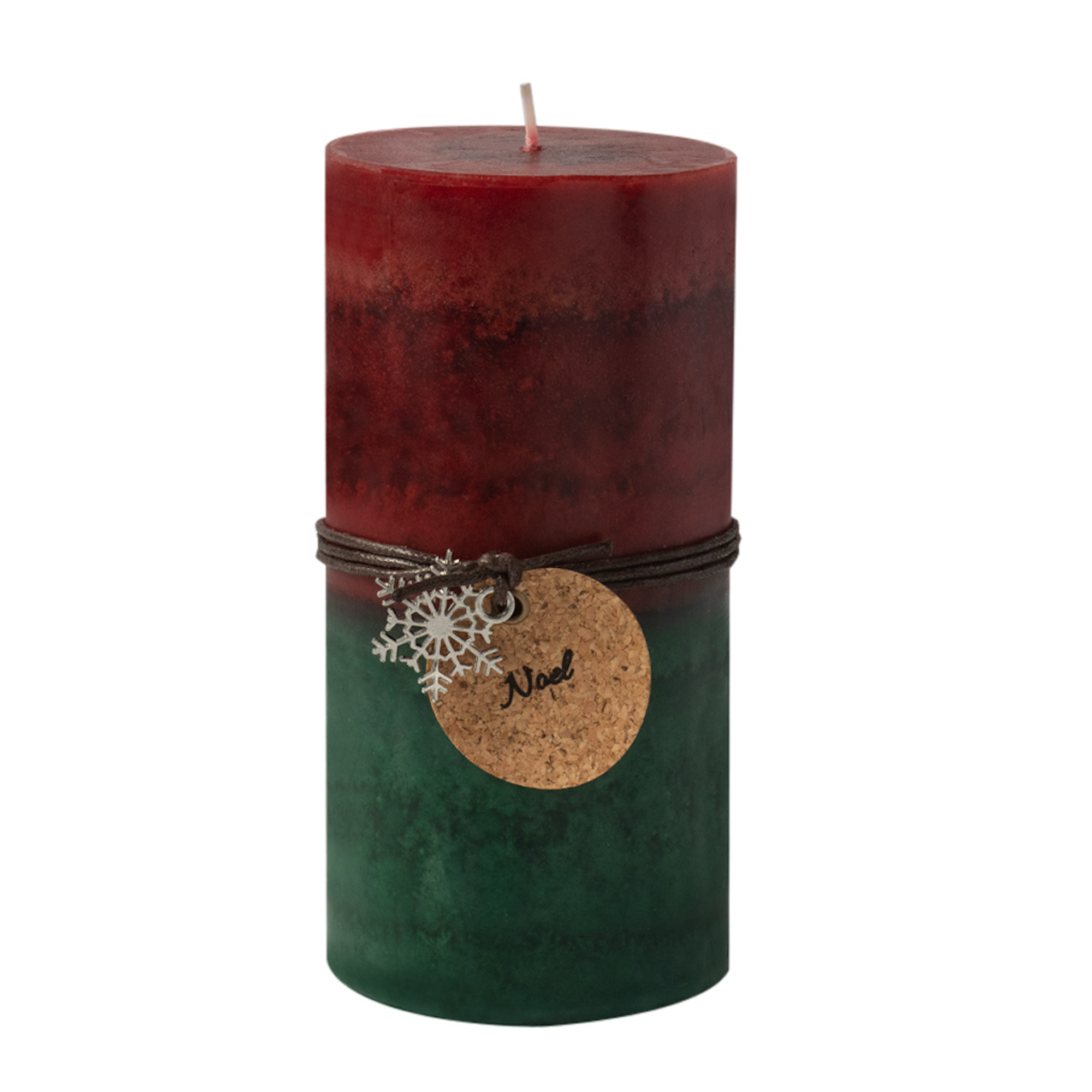 PILLAR CANDLE - 3" × 6" - 2-Tone Christmas - 6-Piece per Pack