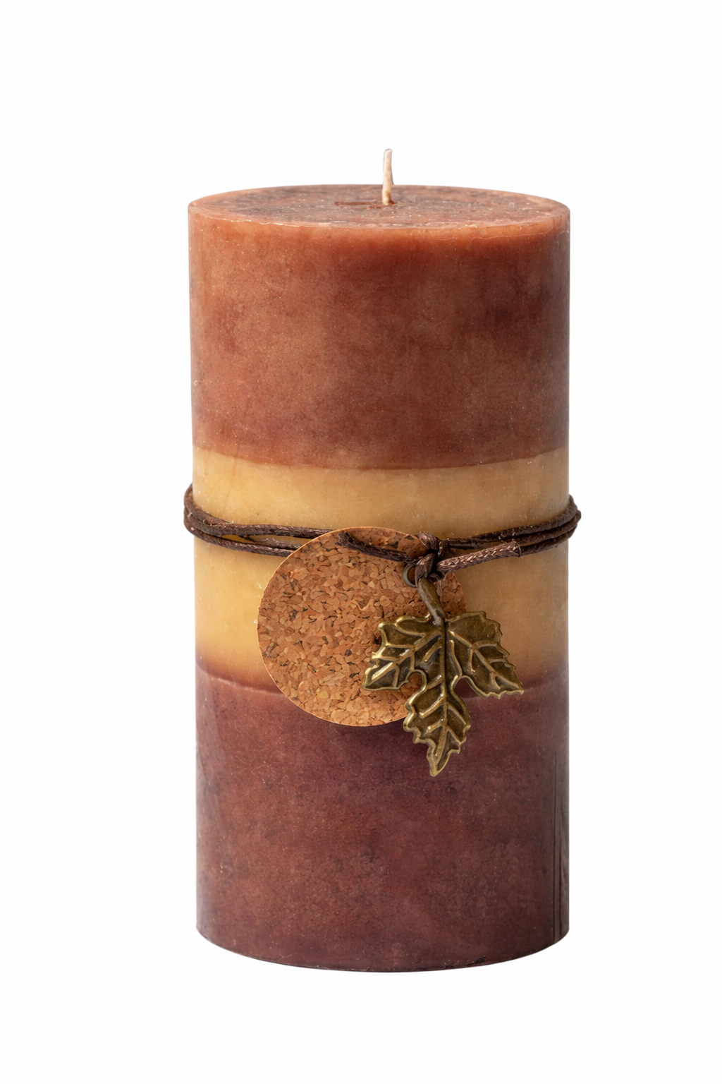 PILLAR CANDLE - 3" × 6" - 3-Tone Fall - 6-Piece per Pack