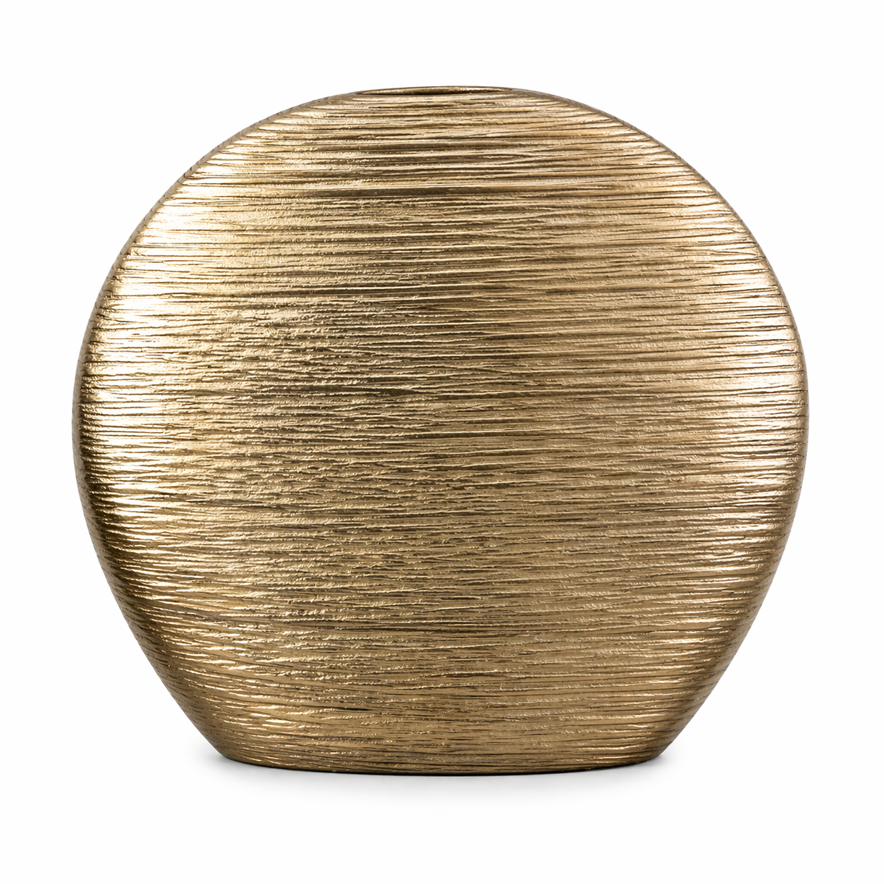 CERAMIC ROUND VASE - Gold