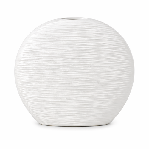 CERAMIC ROUND VASE - White