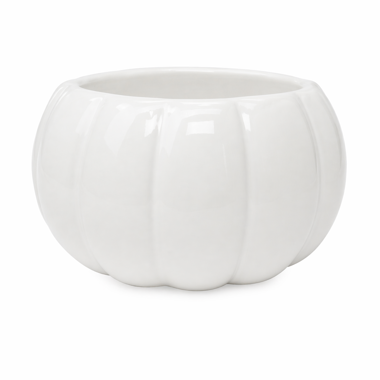 CERAMIC PUMPKIN - White