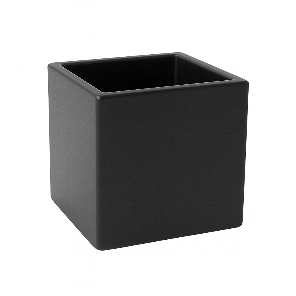 CERAMIC CUBE - 5" × 5" × 5" - Black