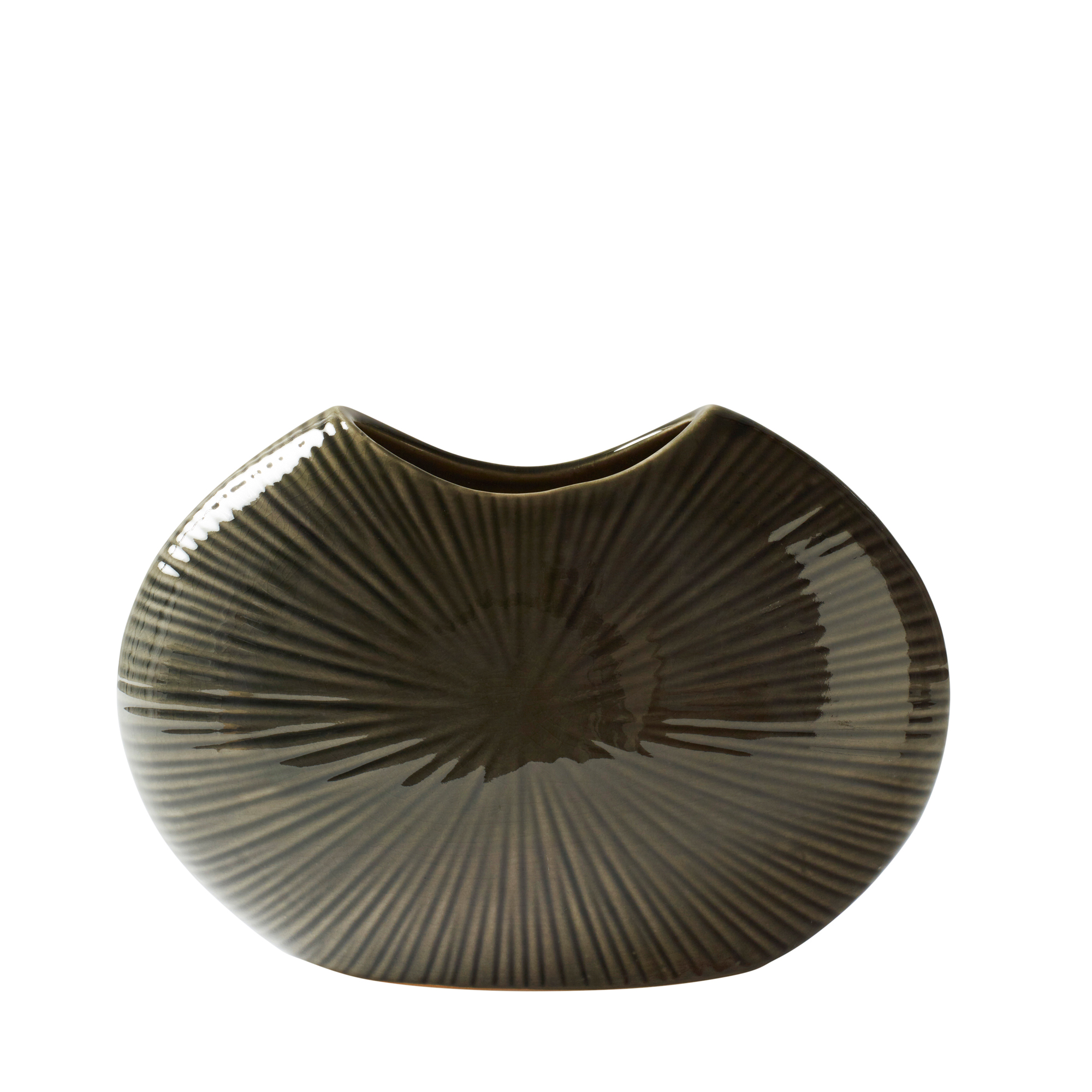CERAMIC SHELL VASE - Gray