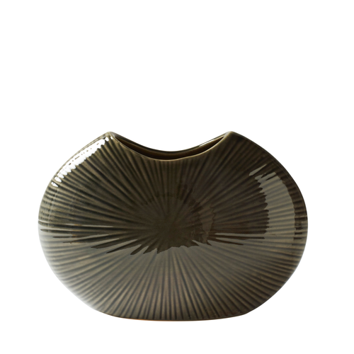 CERAMIC SHELL VASE - Gray