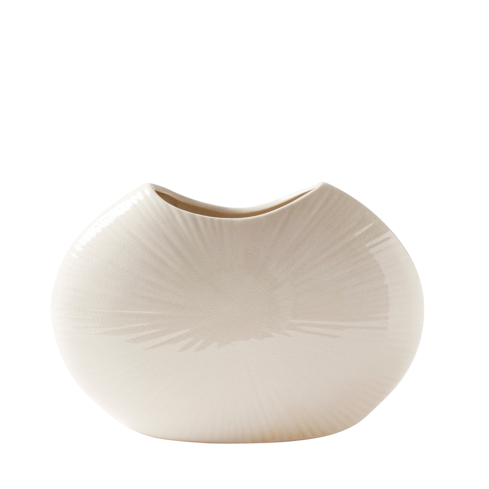 CERAMIC SHELL VASE - Ivory